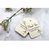 Personalized Baptism Tags with Thank You - 12pc (Cream)