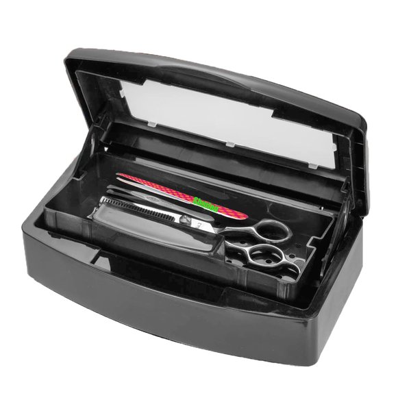 Shmian Sterilizer Box for Nail Tools,Plastic Cleaning Sterilizing Tray Storage Box for Esthetician,Tweezers,Manicure,Barber,Nail Salon,Clipper Cleaner
