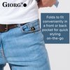 Giorgio G20 Folding Mustache and Beard Comb 6.5 Inch- Small Fine Tooth Pocket Comb for Everyday Hair Care - Sawcut and Hand Polished Pocket Comb and Styling Comb - Handcrafted Travel Comb