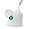 simplehuman Code C Custom Fit Drawstring Trash Bags in Dispenser Packs, 10-12 Liter / 2.6-3.2 Gallon, White 20 Count(Pack of 3)