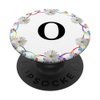 Cell Phone Pop Out Holder,Floral White Daisy Flower Letter O PopSockets Grip and Stand for Phones and Tablets