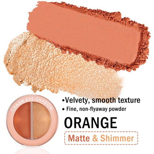 Boobeen Double Color Eyeshadow Palette, Matte & Shimmer Metal Eye Shadow Powder, Color Eye Shadow Blendable, Ultra Pigment Long Lasting Eye Makeup Palette