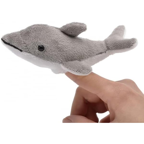 Unipak 1155DL Dolphin Plush Finger Puppet, 5-inch Length