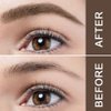 Kaely 2Pcs Black Brown Microblading Eyebrow Pen Waterproof,Magic Eyebrow Pencil with Brow Brush,4 Tip Precise Eye Brow Pencils for Women Makeup,lapiz de cejas a prueba de agua,Fiber Head 03