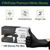 Disposable Black Nitrile Gloves Small 100 Count - Extra Thick 4.5 Mil - Powder and Latex Free Rubber Gloves - Surgical Medical Exam Gloves - Food Safe Cooking Gloves