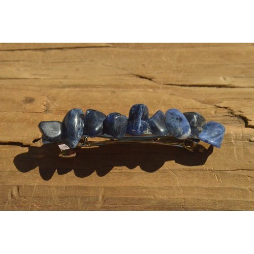 Sodalite Stone French Barrette Hair Clip