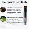 Root Touch Up Hairline Powder Stick - Temporary Gray Coverage, Waterproof Hair Shading Sponge Pen for Hair Filler and Root Dye (Dark Black)