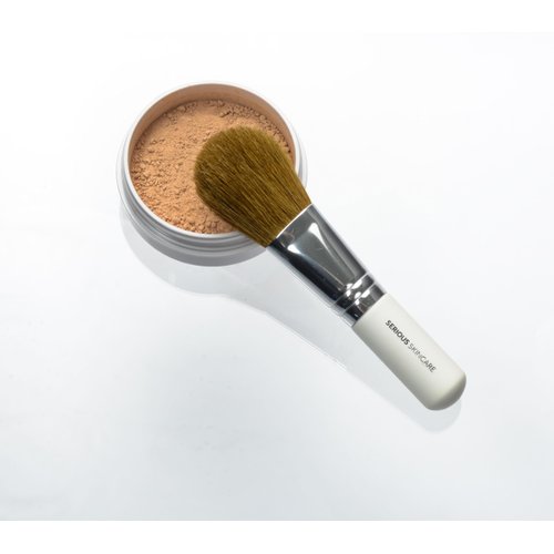 Serious Skincare BELLA ROSE PRO-MINERALS Loose Mineral Powder Makeup Foundation SPF 15 with Goat Hair Application Brush – Sheer to Full Coverage – Luminous Matte Finish – Men and Women - 0.50 oz - Tan
