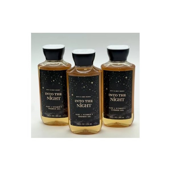 Bath & Body SHOWER GEL/BODY WASH [3 pack] 10 fl oz / 295 mL (Packaging may Vary) (INTO THE NIGHT)