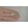 Generic Small silver metal filigree leaf hair alligator clip barrette for fine thin hair (Clip quantity: 1 clip, Pattern: Barrette)