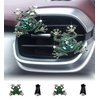 kiiwluu 2Pcs Cute Air Vent Clip with Freshener Pads Bling Car Air Freshener Clip Rhinestone Frog Car Diffuser Decoration Creative Car Interior Accessories