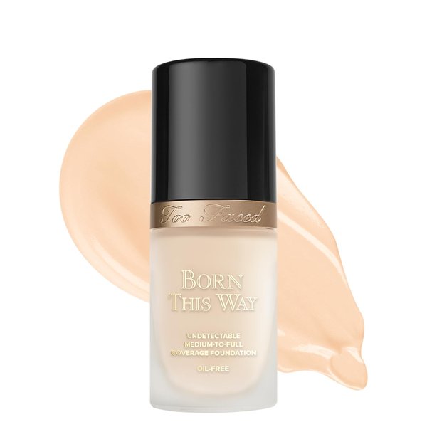 Too Faced Born This Way Natural Finish Longwear Liquid Foundation, Swan, 1.01 Fl Oz