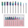 Makartt Nail Drill Bits Set, 10Pcs Tungsten Carbide, Remove Acrylic Poly Nail Gel Nail Polish B-36, 3/32 inch for Acrylic Gel Nails Cuticle Manicure Pedicure