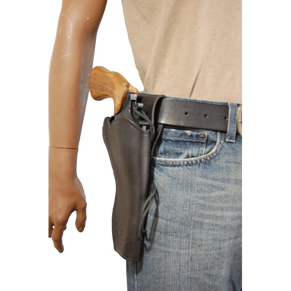 New Barsony Black Leather 49-er Style Gun Holster for COLT Peacemaker Left