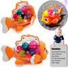 Tipmant Cute Electric Fish Toy Electronic Goldfish Animal Vehicle Car Auto Driving, Transparent Gears, Music, Flash Led Lights, Baby Toddler Kids Birthday Gifts