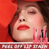 DAGEDA 3Pcs Peel Off Lip Stain, Long-lasting Lip Tint Stain Smooth and Matte Lip Tint, Water-resistant Lip Liner Stain Non-greasy Lip Tint Stain Peel Off