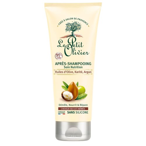 Le Petit Olivier Nutrition Hair Conditioner - Olive, Shea, Argan Oils - Detangles And Repairs - Enhances Softness And Elasticity Of The Hair - Suitable For Dry And Damaged Hair - 6.76 Oz