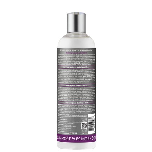 Design Essentials Kukui And Coconut Hydrating Leave-In Conditioner Sulfate Free 340 g / 12 oz