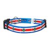 Costa Rica Dog Collar | Costa Rica Flag | Quick-release Buckle | Made in NJ, USA | for Small Dogs