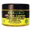Eco Style Black Castor & Flaxseed Oil Conditioning Styling & Shining Gel 48 Hour Edge Control (Pack of 3)