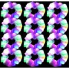 12PCS LED Hair Scrunchies Light Up White Scrunchies,Satin Ponytail Holder Glow in the Dark Hair Accessories Neon Rave Party Supplies