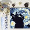 Easy Paint by Numbers Kit for Adults Beginner, Astral Adult Paint by Number Kits on Canvas, DIY Cat Painting with Numbers for Adults, Acrylic Oil Paint by Number Kits for Home Wall Decor 16x16 In