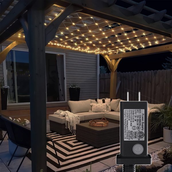 Eueasy Net Lights Outdoor, 270 LED Net Lights for Gazebo, 10×10 FT Connectable Fairy Lights with 8 Lighting Modes, LED Net Lights for Bushes, Garden, Backyard, Holiday, Christmas