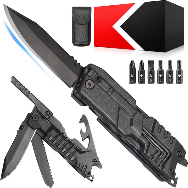 Gifts for Men Dad Husband Him - Stocking Stuffers for Men Adults, 22 in 1 Multitool Knife - Birthday Gifts for Men, Christmas Anniversary Mens Gifts - Practical Gift Idea for Camping, Outdoor