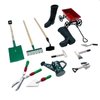 Cayway 16 PCS Miniature Dollhouse Set Garden Tools, Miniature Dollhouse Garden, Garden Shovel,Broom for DIY Miniature Fairy House Garden Tools