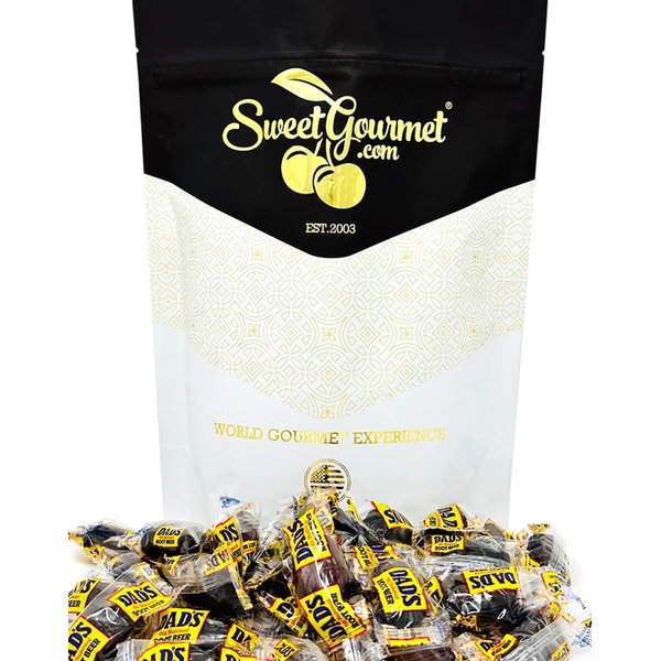 Dad's Wrapped Rootbeer Barrels | Hard Candy | Old Fashioned Bulk candies | 1 pound