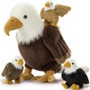 BENINY 4Pcs Bald Eagle Stuffed Animal Plush, 18 Inch Mommy Eagle Plush with 3 Baby Bald Eagles, Stuffed Bald Eagle Plushie Toy Gifts for Boys and Kids