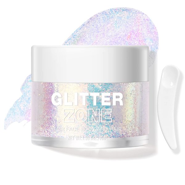Erinde Holographic Body Glitter Gel - Color Changing Glitter for Face, Body and Hair, Cosmetic-Grade Sequins, Easy to Use, Perfect for Festival Party Rave, Vegan & Cruelty Free (02 Sparkling Pink)