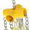 Bonka Bird Toys 2001 Yellow Spoon Clacker (10" x 4") Medium Parrot Puzzle Tug Cage Toy, Amazon, African Grey, Eclectus, and Similar