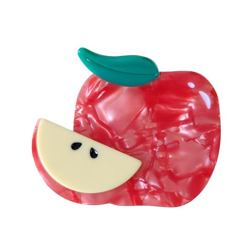 Apple Hair Clip,Acetate Claw Clips,Hair Clips for Women,Red