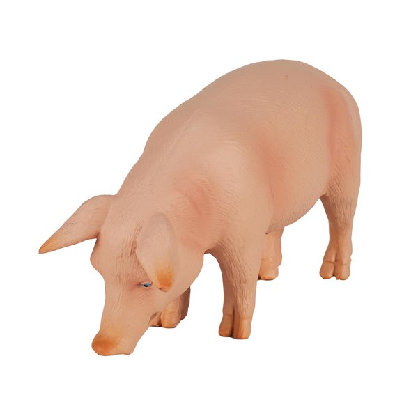 MOJO Pig Boar Grazing Realistic Farm Animal Hand Painted Toy Figurine