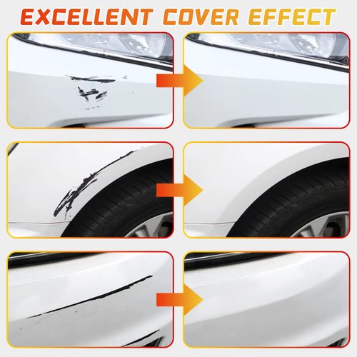 Touch Up Paint for Cars, White Car Paint Scratch Repair, Two-In-One Car Touch Up Paint Fill Paint Pen, Quick & Easy Solution to Repair Minor Automotive Scratches 0.4 fl oz