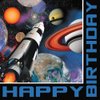 Space Blast Luncheon Napkin Happy Birthday (16) Party Supplies