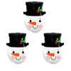 BELSITA 3pcs Christmas Balloons Snowman Aluminum Foil Balloons Black Hat Big Balloons Cute Cartoon Balloon Arch Kit for Christmas Party Supplies Accessories