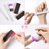 TsMADDTs Nail Files and Buffers Block, Buffer Sanding for Acrylic Nails 3 Way Buffing File 60 60 100 Grit with Brush Pedicure Manicure Tool, 13PCS