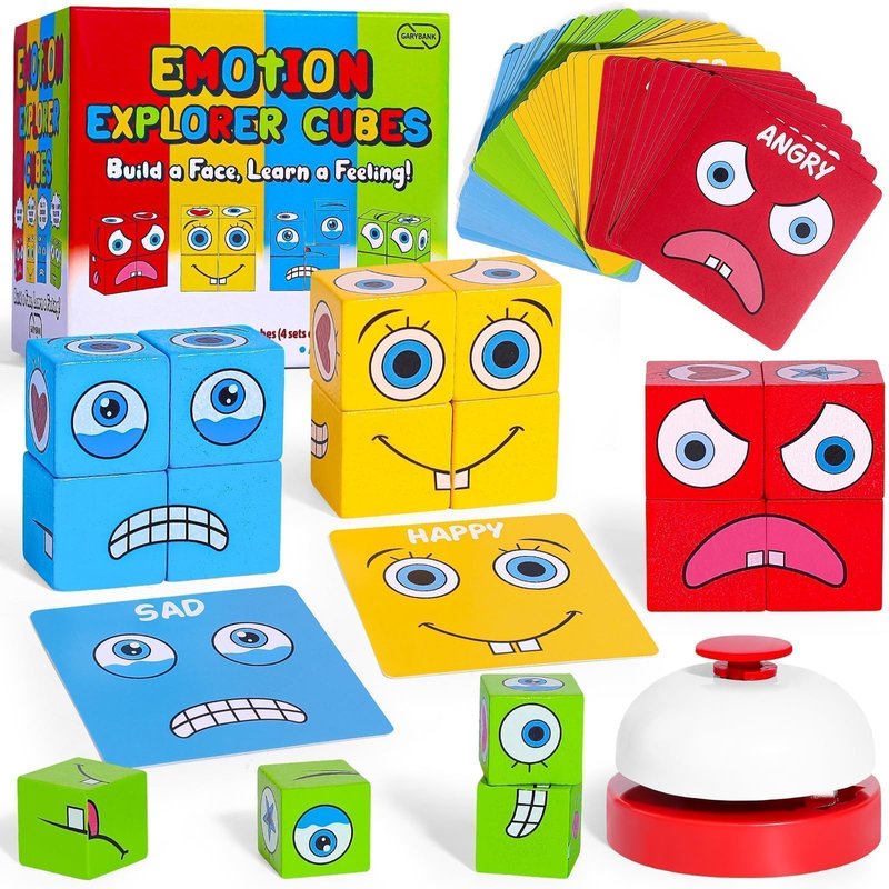 Garybank Feelings Cube Game for Kids Social Emotional Learning, W/56 ...