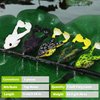 Top Water Bass Fishing Lures Kit, Soft Frog Upgraded Silicone Skin, Double Propellers Leg, 5 Connections Bigger Splash More Attractive, Freshwater Bait for Bass Snakehead Pike, 5 pcs