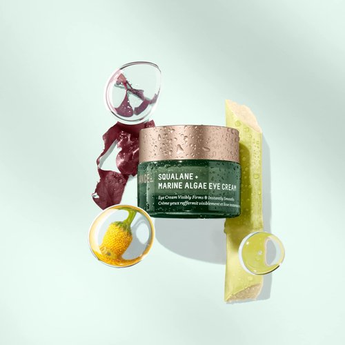 BIOSSANCE Squalane and Marine Algae Eye Cream. Rich Anti-Aging Face Cream Lifts, Firms and Smooths Fine Lines and Wrinkles 0.5 ounces