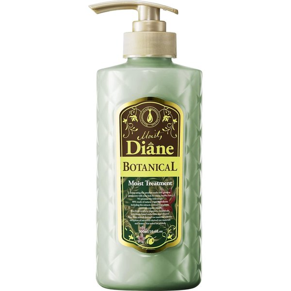 MOIST DIANE Hair Treatment with Pump for Women & Men, Natural Organic Japanese Hair Conditioner, Sulfate & Silicon Free Hydrating & Moisturizing Haircare Products, Botanical Moist 16.9 Fl Oz/500mL