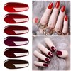 Vishine Gel Nail Polish 6 Colors Art Set, Mirror Gel Nail Polish Soak Off UV LED Nail Polish Classic Color Set 8ml