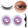 AddFavor 2 Pairs Self Adhesive Eyelashes Fluffy Natural False Eyelashes Wispy Curl Fake Eye Lash 10mm Reusable Eye Lahes