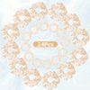 24 Pieces Satin Hair Scrunchies Silky Elastic Hair Bands Skinny Solid Hair Ties Ropes Ponytail Holder for Women Girls Hair Accessories Decorations, 2 Sizes (Cream White)