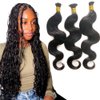 TIJRLGVBN Bulk Hair For Braiding Human Hair No Weft Micro Braids Extension Hair Body Wave Bulk Virgin Human Hair 18 Inch 1pack (3bundles(150g) Natural Black Color