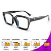 VISOONE Spring Hinge Blue Light Blocking Glasses Square with Anti Computer Glare for Gaming Women MONTANA