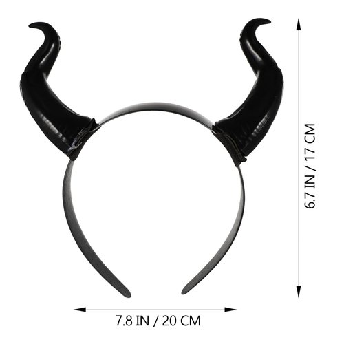 ARTIBETTER Halloween Horn Hairhoop Halloween Ox Horn Hair Band,Devil Horns Headband,Horn Hair Hoop,Gothic Headband Headwear for Halloween, Cosplay, and Dress Up Parties
