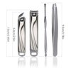SG Nekoo 4 Pieces Nail Clipper Set, Ultra Sharp Fingernail Clipper Toenail Clippers for Thick Toenails, Portable Stainless Steel Nail Clippers for Men Women with Exquisite Magnetic Case (GJ4PMJ)